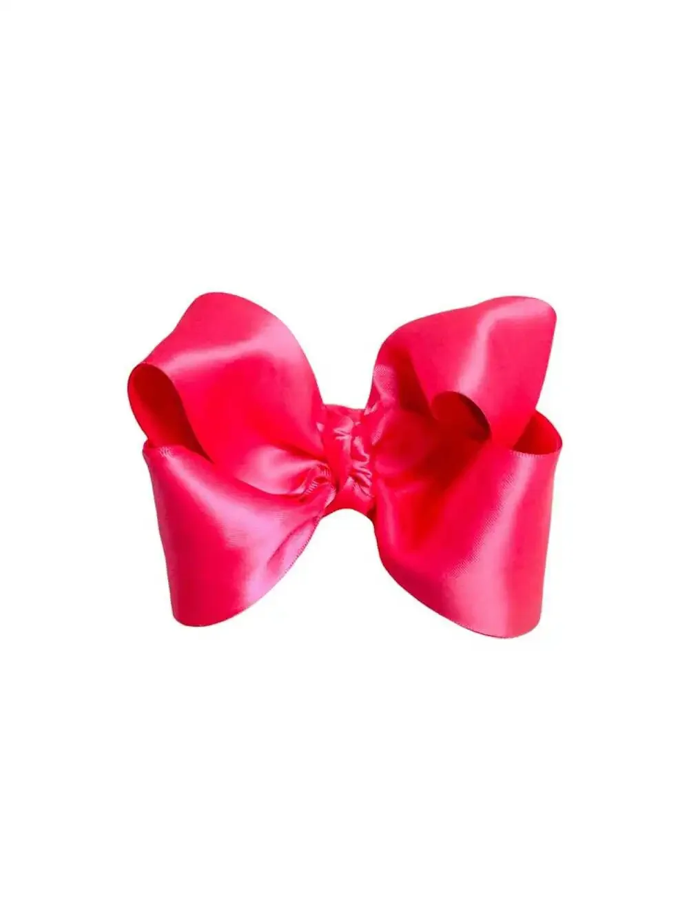 Hot Pink Satin Hair Bow | 5 Inch Boutique Hair Bow on Alligator Clip